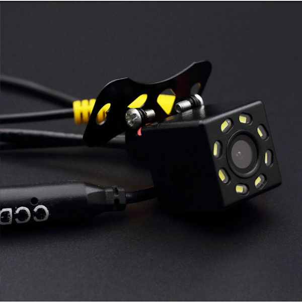 HD CCD 8 LED Backup-kamera 170° Nattvision Mini Backkamera 12V DC (Fram eller Bak)