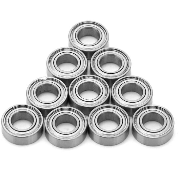 10 st R166ZZ Metallskyddade djupspårkullager i stål 4,762x9,525x3,175 mm
