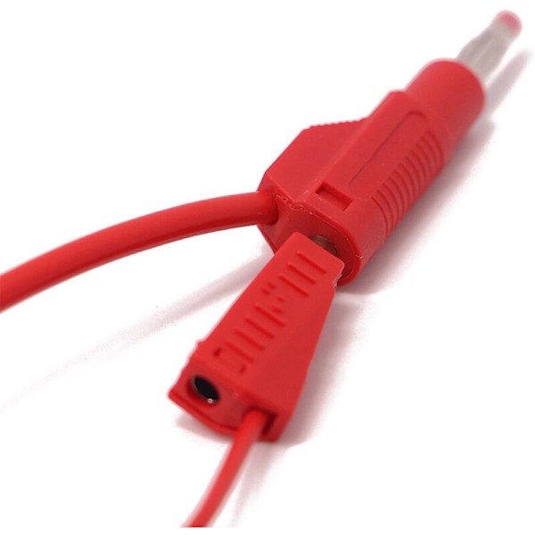10 Set Shrink Tubing 4Mm Stapelbara Bananpluggkontakter Lödtråd Multimeter Testledningar Ändar Pluggar Adapter