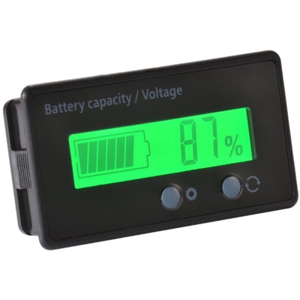 LCD Batterikapacitetsmåler, 12V/24V/36V/48V Vandtæt Blysyrebatteri Statusindikator, Test Lithium Batterikapacitet
