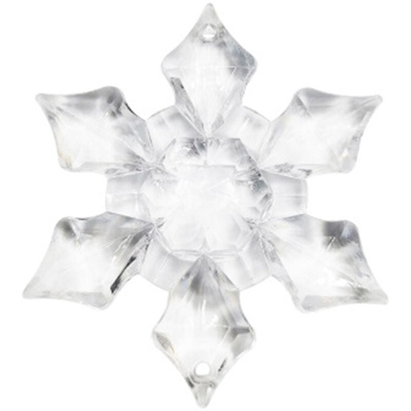24 stk. Jule Snefnug Klar Krystal Akryl Rhinestone Gel Julepynt til Julepynt