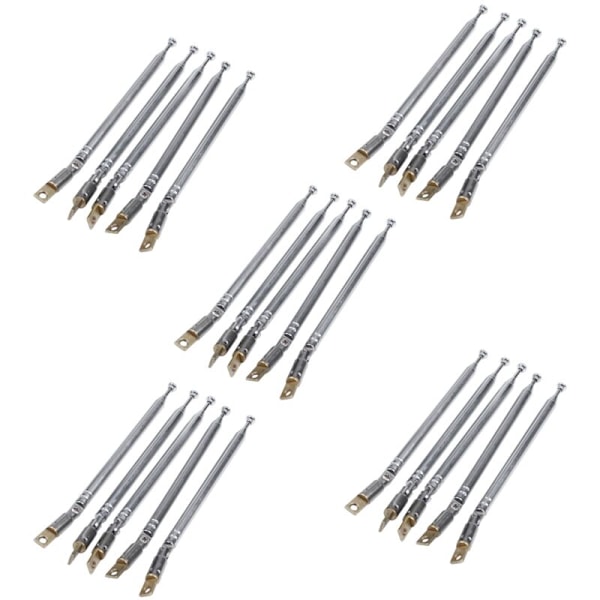 25 stk. 32 cm Lange 5-sektion Teleskopantenne AM FM Radio 180 Grader