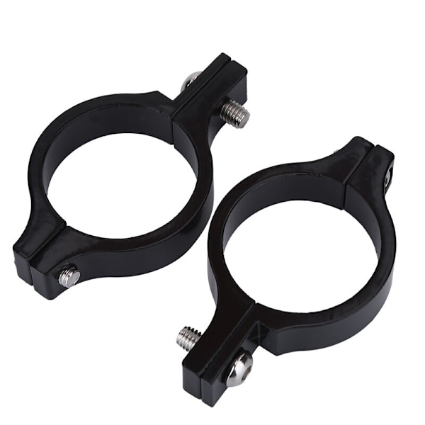 1 Par 39mm Aluminium Legering Motorcykel Forlygte Gaffelbeslag Sort