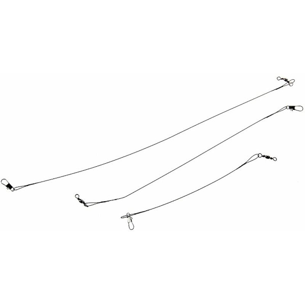 60 stk rustfritt stål fiskesnøre fortom 15/23/30 cm svart