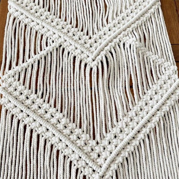 Makrame hullet ut bordløper 32X200 cm Boho bryllupsdekorasjon Nordisk stil Boho bordløper med dusker