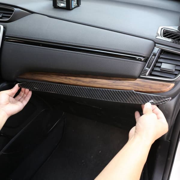 ABS Fiber Interiør Central Control Dashboard Panel Cover Trim til -V 2016-2019