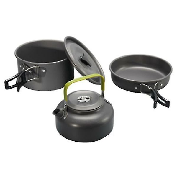 3 stk. Udendørs Varer Ultra Alloy Cam Ware Spisebestik Udendørs Tekande Picnic Spisebestik Sort