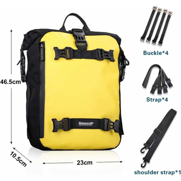 Multifunctional Motorcycle Bag Motorcycle Luggage 10L Motorcycle Saddlebags Bags Luggage Rack Tail Bag Yellow-