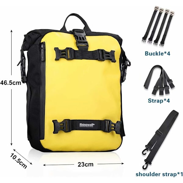 Multifunktionel motorcykel taske motorcykel bagage 10L motorcykel sadeltasker tasker bagageholder hale taske gul-