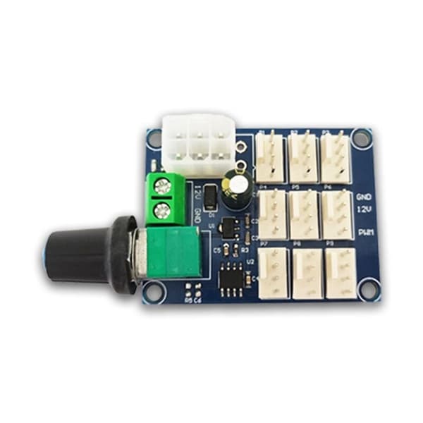 12V datorfläktstyrenhet Multi-Channel PWM-styrenhet NTC temperaturkontrollmodul