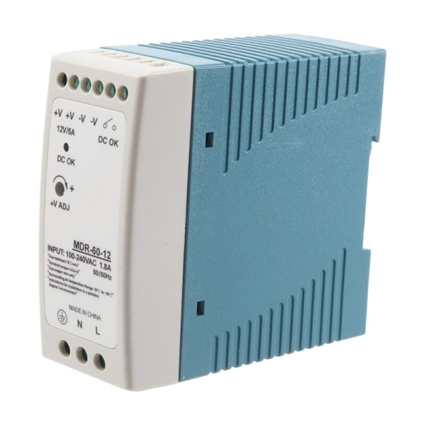 Mdr-60 12V 60W Din Rail Strømforsyning Ac-Dc Driver Spenningsregulator Strømforsyning 110V 220V