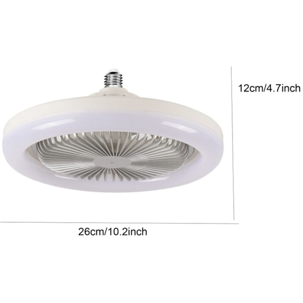 30W takvifte med lyslampe E27 konverterbase med fjernkontroll for soverom, hjem, hvit + rosa