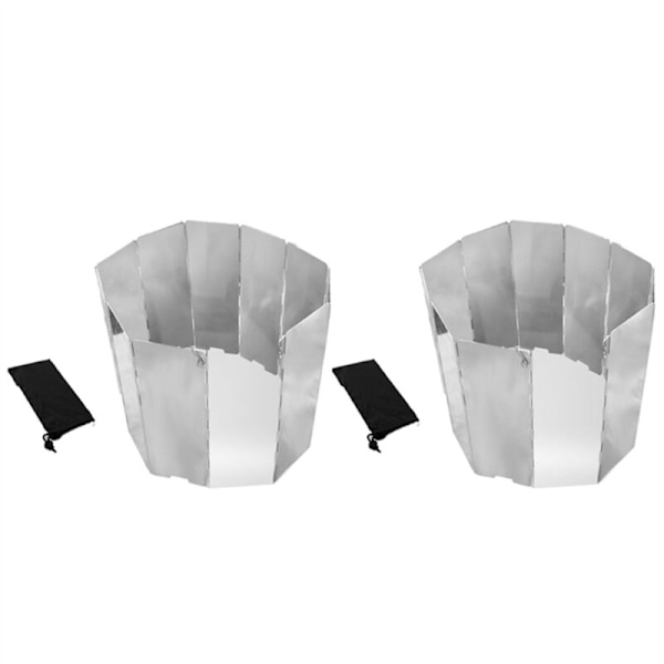 Camping Kogeplade Vindskærm 18X Plader Udendørs Aluminium Legering Foldbar Kogeplade Camping Picnic Vindafleder