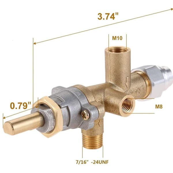 Gasol Patio Värmare Kontrollventil Termoelement Sensor Switch Knob Propangas LPG Utblåsning Eldstad Kontroll Säkerhet Pilot Port Montering