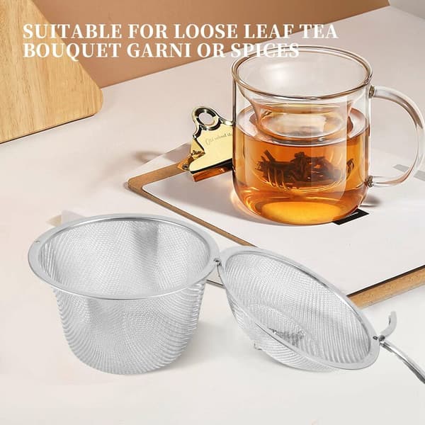 Ekstra rustfrit stål si Metal mesh si teinfuser med krogkæde