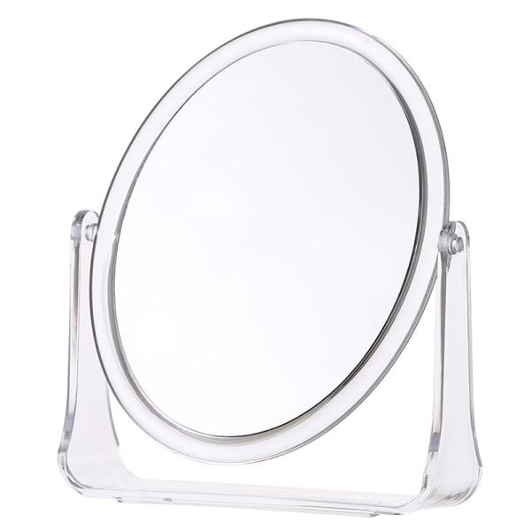 Vendbart lite svibart baderomsspeil for reise, sminke, bryn, barbering - 15 cm med 360° gjennomsiktig svingstativ.