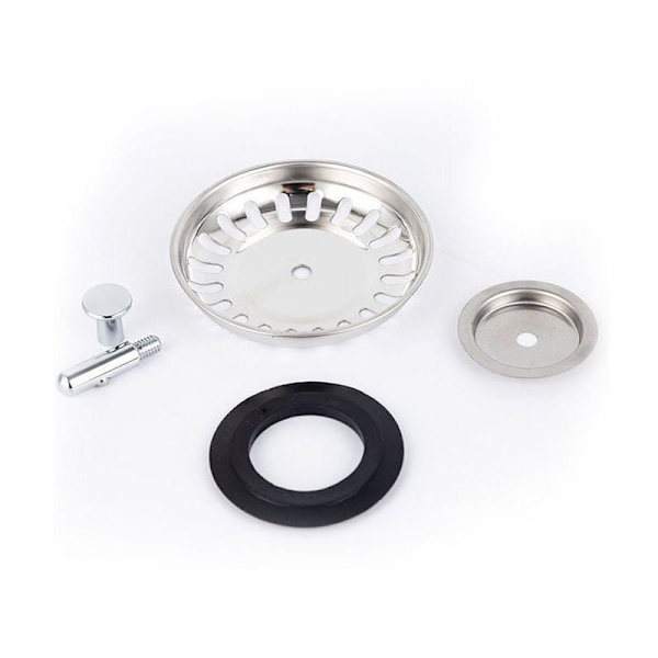Korg för kökshoavlopp 80 mm - Universell sil i rostfritt stål, popup-korgpropp, - Diskmaskinssäker, täpps inte till eller rinner över,
