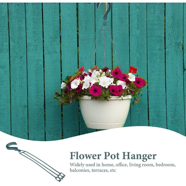 10 stk. Plast Hengekjeder for Planter, 360° Roterbare Hengekurv Kroker Planteholder Blomsterpotte