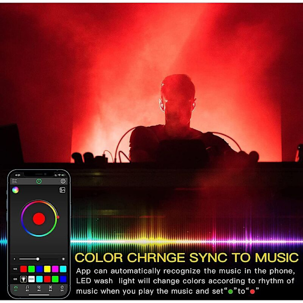Linjär projektor LED-list RGBCCT 36W Bluetooth RF-fjärrkontroll Ljusstark utomhuslampa IP66 220V Färgförändring--