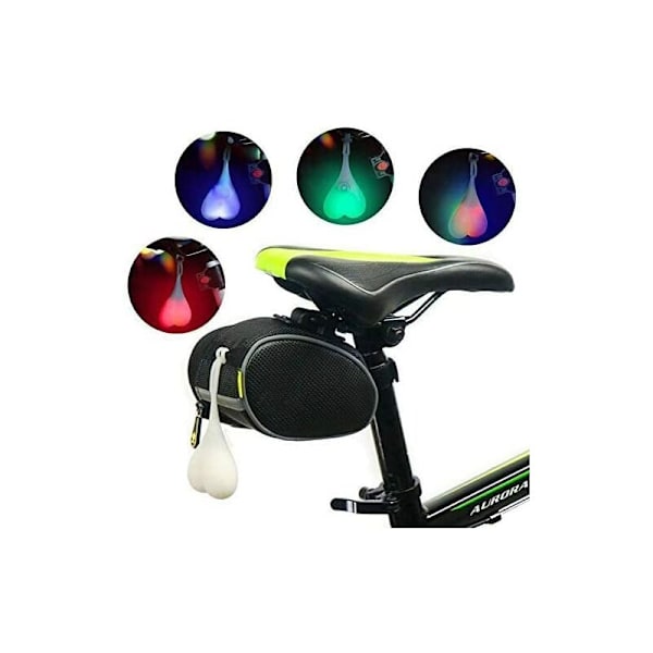 Cykel Baglygte, Hjerteformet Advarselslys, LED Natlys, Vandafvisende (Grøn)