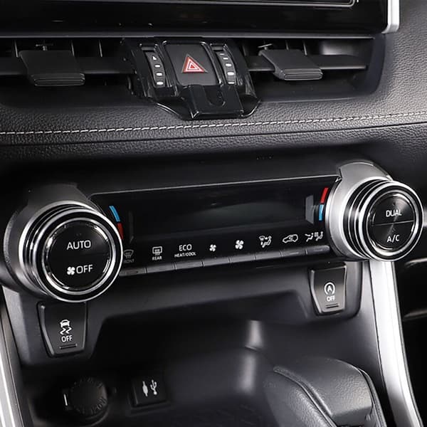 2 stk. Center Console Knob Trim Cover Air Conditioning AC til 2020 (Sort)