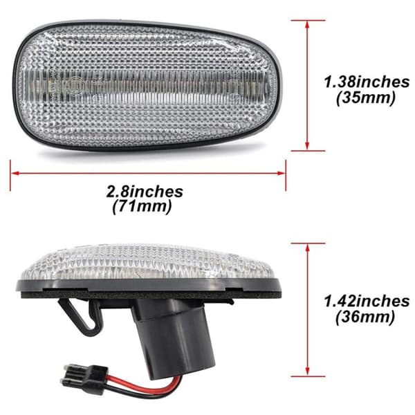 2 stk dynamiske sekvensielle blinklys LED sidefendere markeringslys til 2005-2011