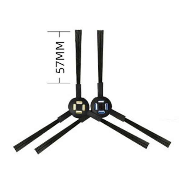 6 stk. Erstatning for A7 A9S X785 X750 X800 Robotstøvsuger Tilbehør Vaskbar Hovedsidebørste