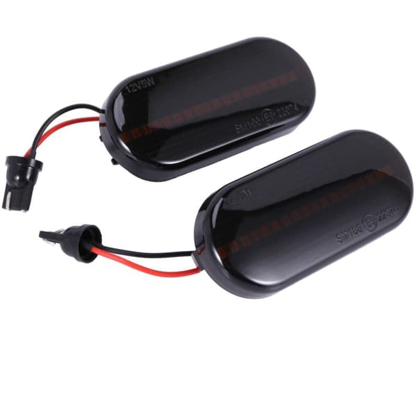 2X Dynamiske LED-bladlys Blinklys for Golf 3 4 3Bg Sb6 Svart
