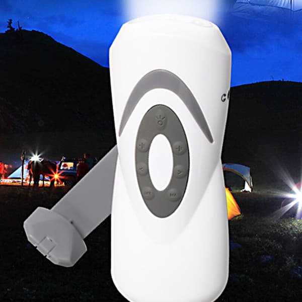 Mini käsikampi dynamon taskulamppu radio monitoiminen 3LED taskulamppu