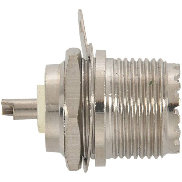 UHF SO239 RF Loddet Bulkhead Lige Stik, Sølv