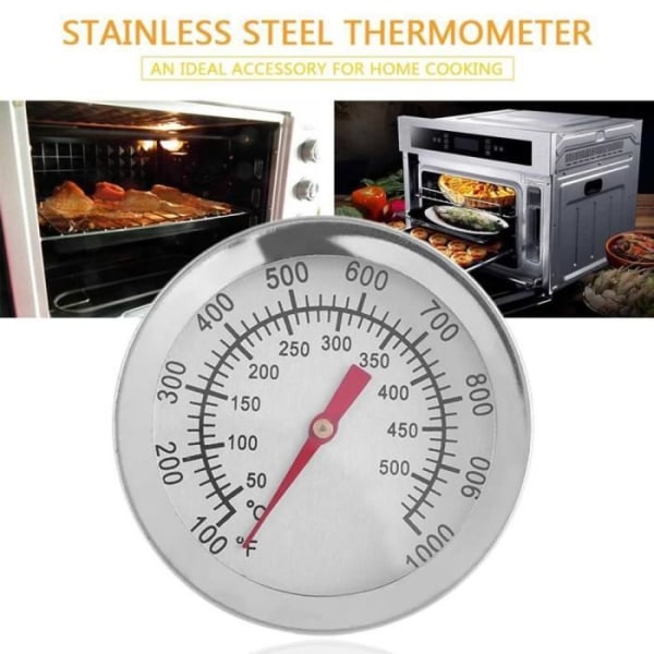 Köksgrilltermometer Rostfritt stål Bi-metallugn Grilltermometer för BBQ Grill termometer