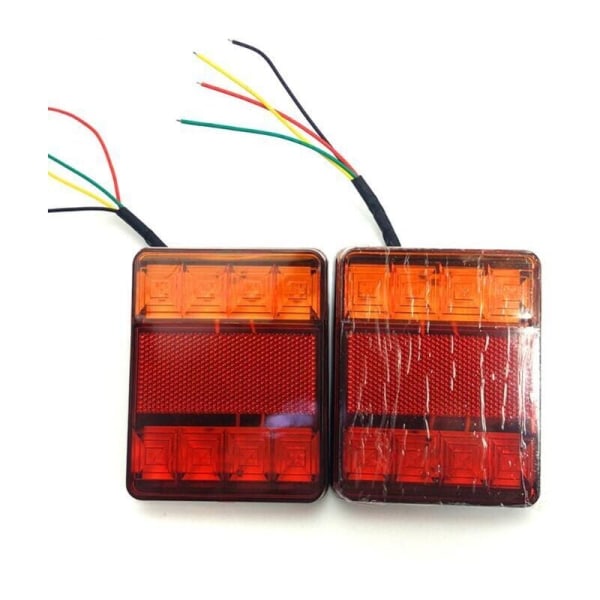 Tilhengerlys og reflekser, 2 stk 12V LED-baklys, multifunksjonelle baklys for traktortilhenger