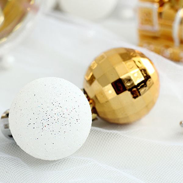 34 Stykker Julerkulepynt til Juletre, Knusefrie Hengekuler, Julekulesett for Festival, Hjem, Bryllup eller Festdekorasjoner