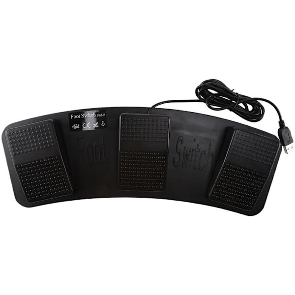 Hiiren poljinohjaus Kolminkertainen jalkakytkin Fs3-P Usb-yhdistelmä yli 3 polkimen simuloi piilotettua näppäintä Usb-kytkin