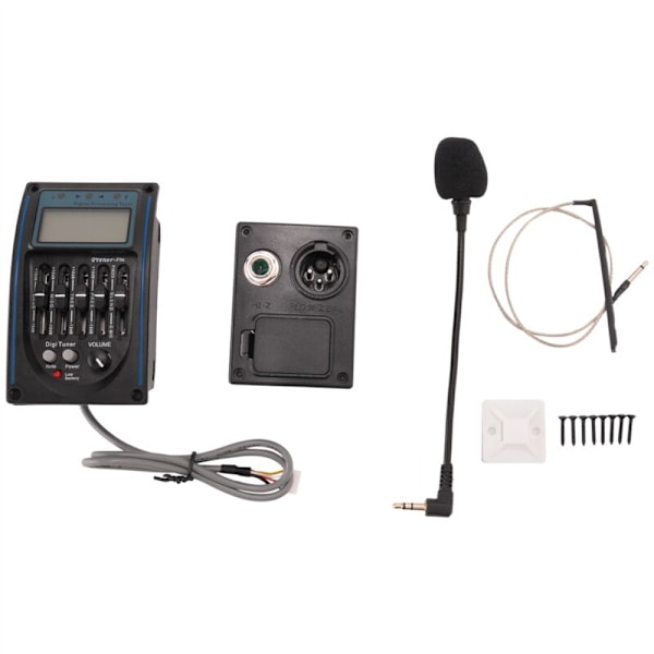 5-bånds Akustisk Guitar Mini EQ Forforstærker LCD Tuner Equalizer med LC-5 Pickup