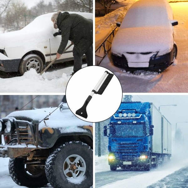 Snøbørste, 2 i 1 isskrape snøbørste snøbørste kost for bil lastebil frontrute