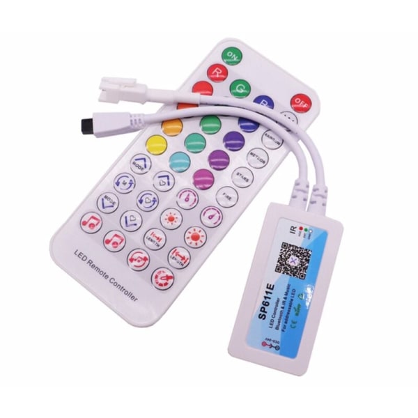 SP611E RGB Smart Music Bluetooth Smart Controller för WS2812B SK6812 WS2811 RGB Adressable LED Strip Light