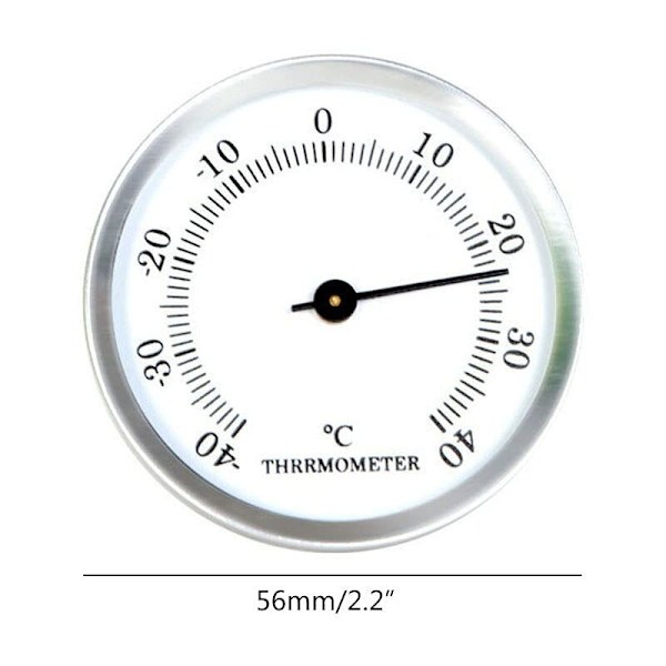 Kyltermometer för frys, -40°C - 40°C Stor enkel urtavla Frys Inkubator Aluminiumlegering Ram Håll maten fräsch