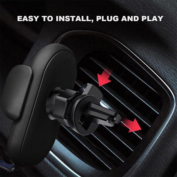 Smart Car Trådløs Lader Telefonholder, Trådløs Automatisk Sensing Biltelefonholder Lader