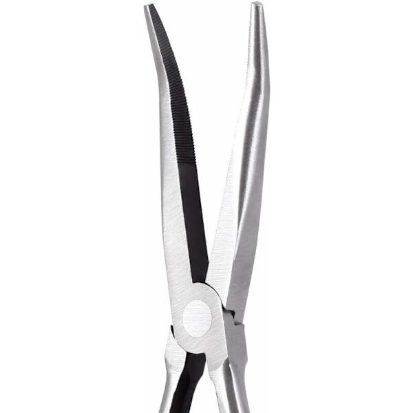 28 cm långa böjda nästänger - 25 grader - Långnästänger - Serrated käftstänger