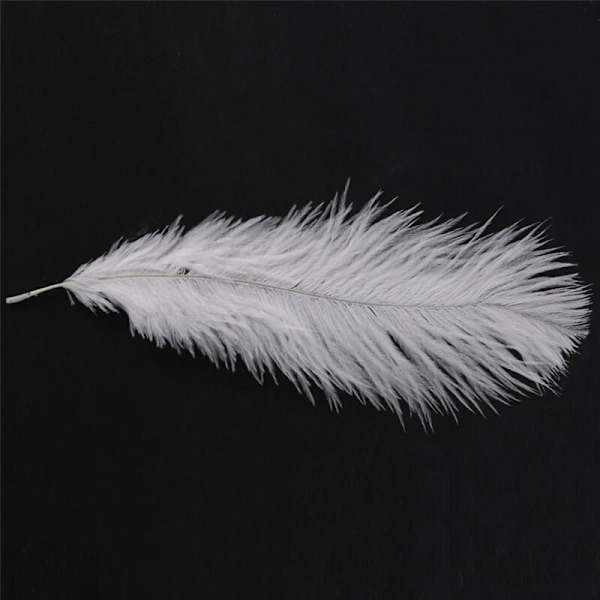 200 stk. Hvide Strudsefjer 20-25cm Bryllup DIY