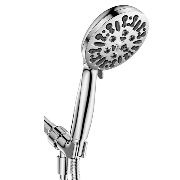 Pommeau de douche, pommeau de douche à 8 modes avec ordinateur de poche, lavage sous pression pour nettoyer la salle de bain, pommeau de douche à effet pluie 4,7 pouces