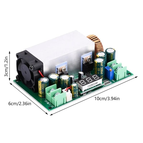 600W Högpresterande DC-DC Justerbar Spänningsreducerande Strömförsörjningsmodul med Spänningsvisning Buck Converter 12V-75V till 2.5V-50V