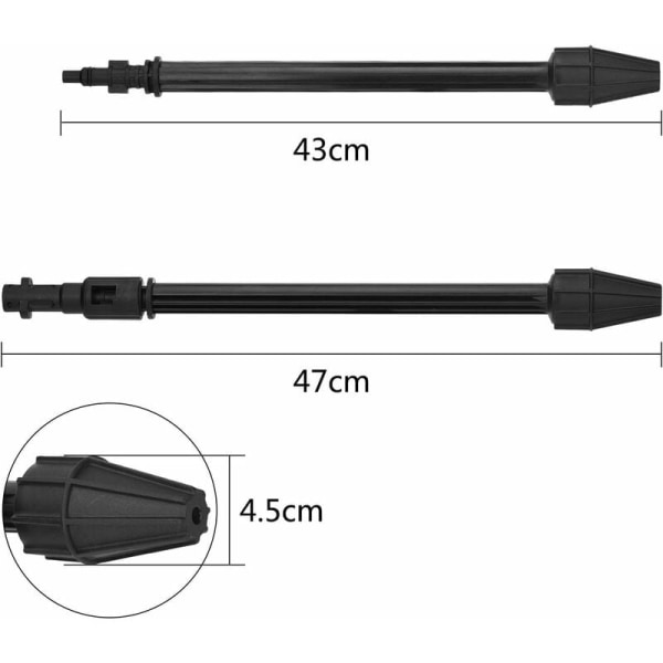 Roterende rengøringslanse til Karcher K2 K3 K4 K5 K6 K7, roterende sprøjtepistol bil jet lanse til Karcher K2 K7 serie højtryksrensere