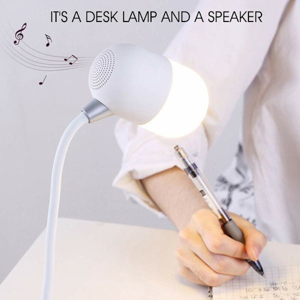 L4 LED Bluetooth-högtalarlampa Subwoofer Mobiltelefon Trådlös laddning Ljud Skrivbordslampa