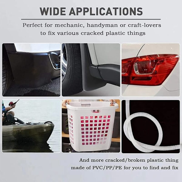 Plast Svetsstavar 56 Stycken - 7 Typer av Svetsning Plast (PP PU ABS PE PA PC) Uppvärmning 2-i-1 Plast Svetsare Svetsning