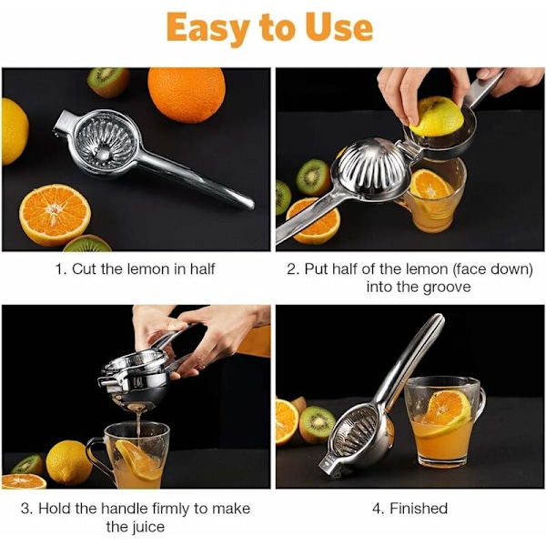 Citronpresser, Citronpresser, Citruspresser, Rustfrit Stål Citruspresser, Manuel Citruspresser, Manuel Citruspresser til Citron og Lime