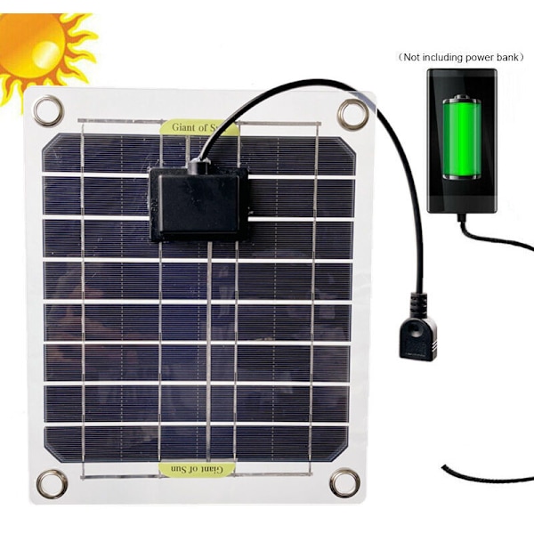 20W Solcellepanel Full DC5V USB Solcelle for Bil Yacht Batterilader