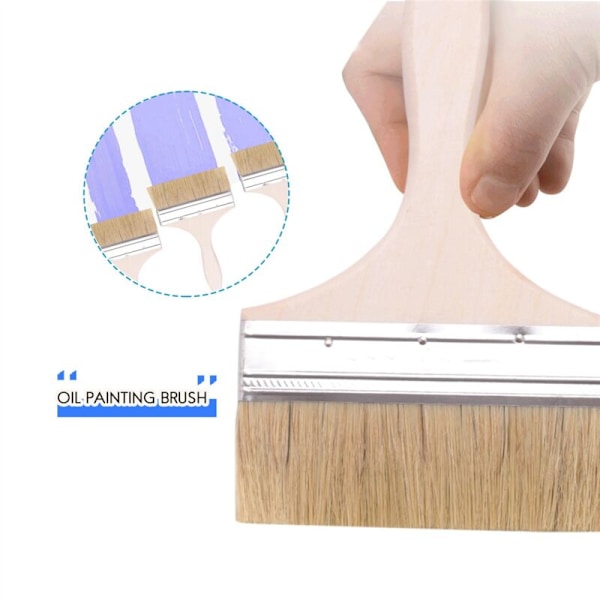220 x 135 mm sika-harjainen puukahvainen maalauspensseli seinämaalaustyökalu