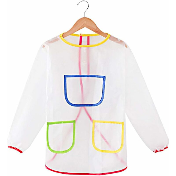 Unisex Malingforkle Malingbluser Barn Vanntette Barneforkle med Ermer og 3 Lommer Håndverkforkle for aldre 3-4 år maling, baki